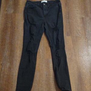 BKE Parker Women's 27 Universal Fit Black Stretch High-Rise Ankle Tall Jeans